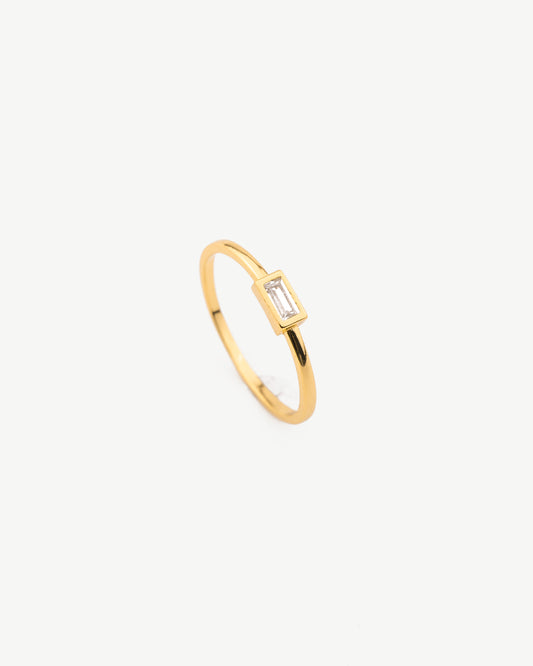 Bezel Baguette Diamond Ring