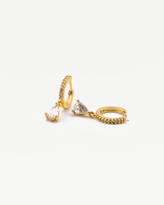 Teardrop Diamond Dangle Earrings