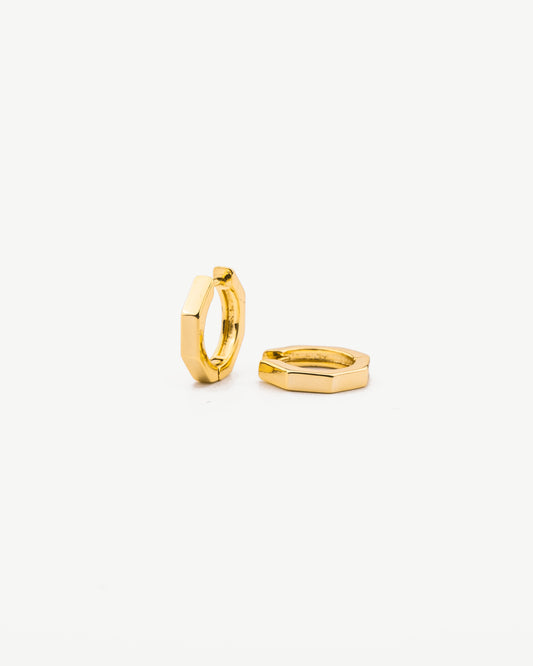 Octagon Hoop Earrings