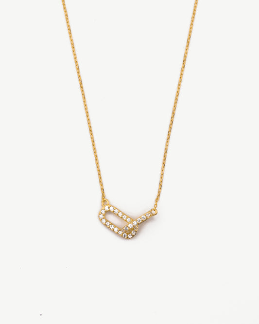 Linked Diamond Pendant Necklace