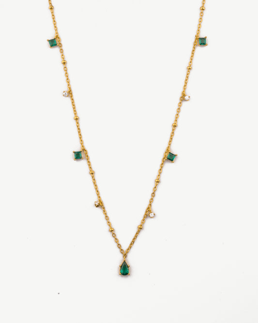 Emerald Droplet Necklace