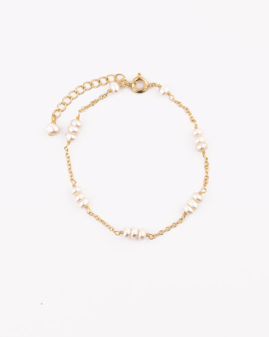 Triple Pearl Station Bracelet