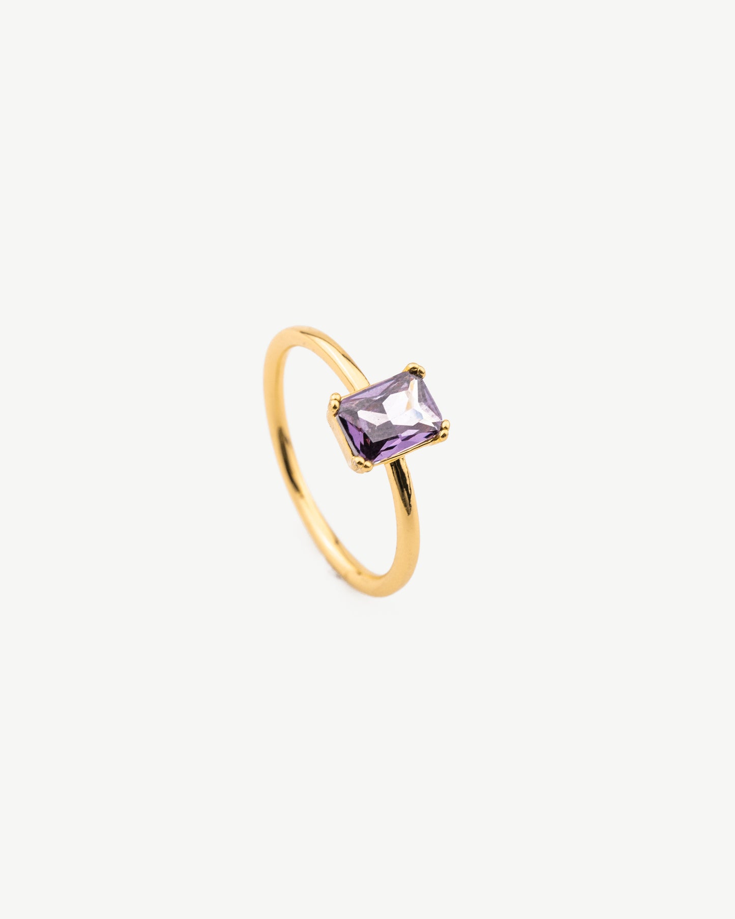 Baguette Amethyst Ring