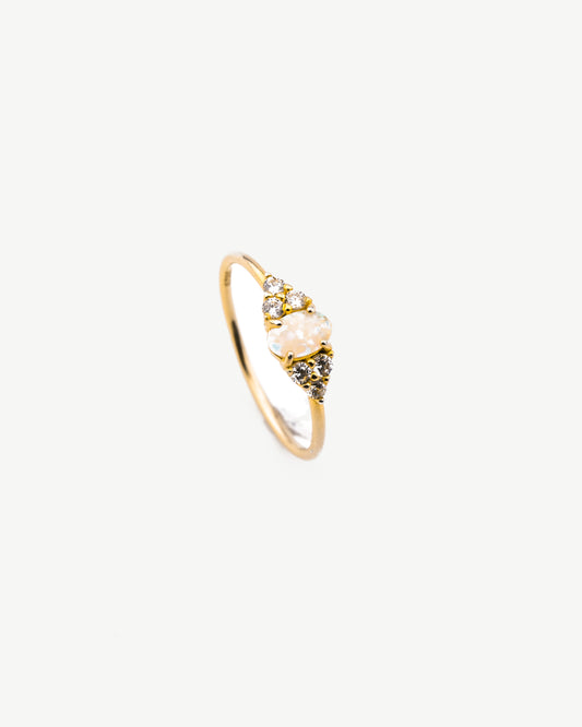 Opal Diamond Ring