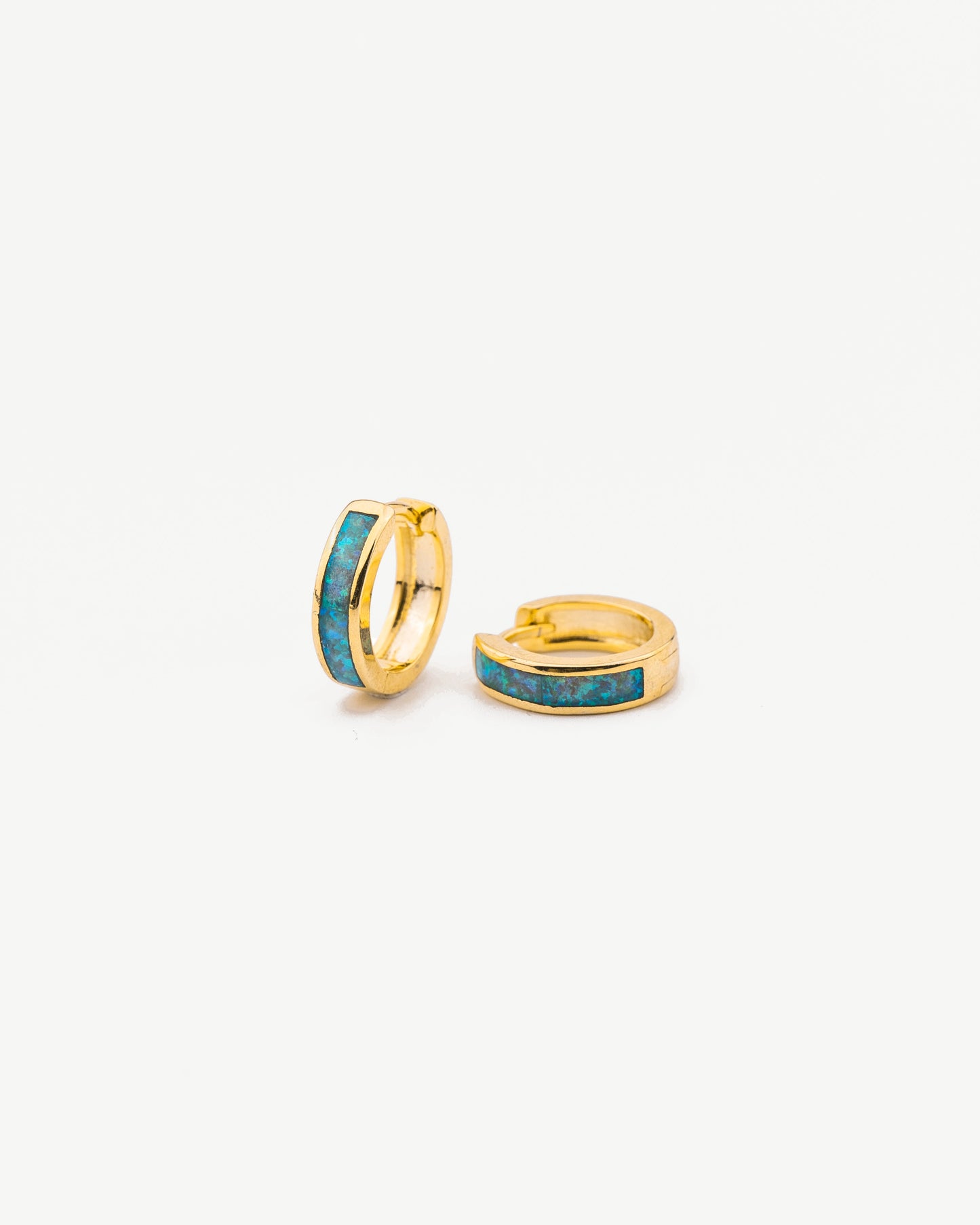 Green Opal Inlay Earrings