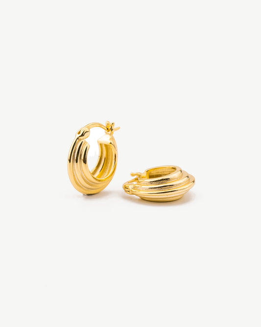 Ridge Hoop Earrings