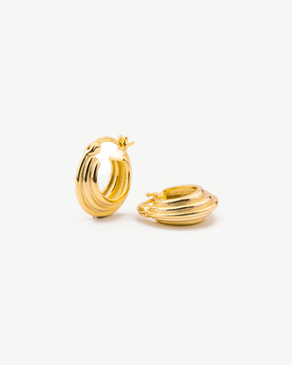 Ridge Hoop Earrings
