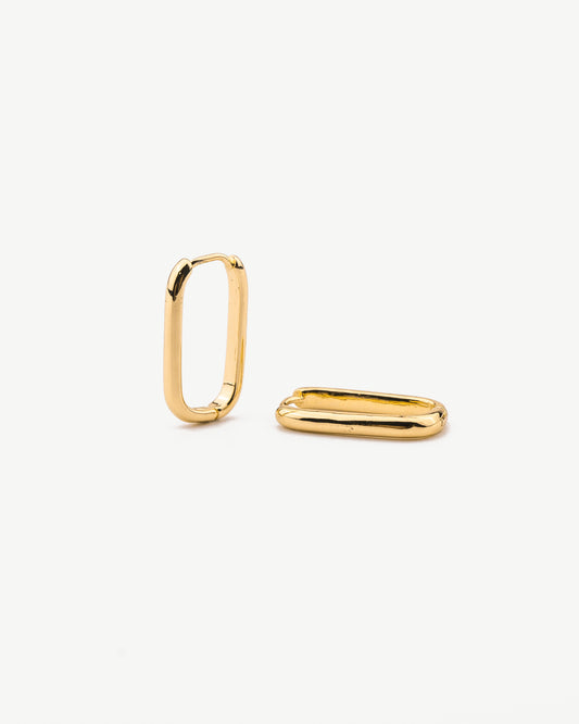 Ovate Hoop Earrings