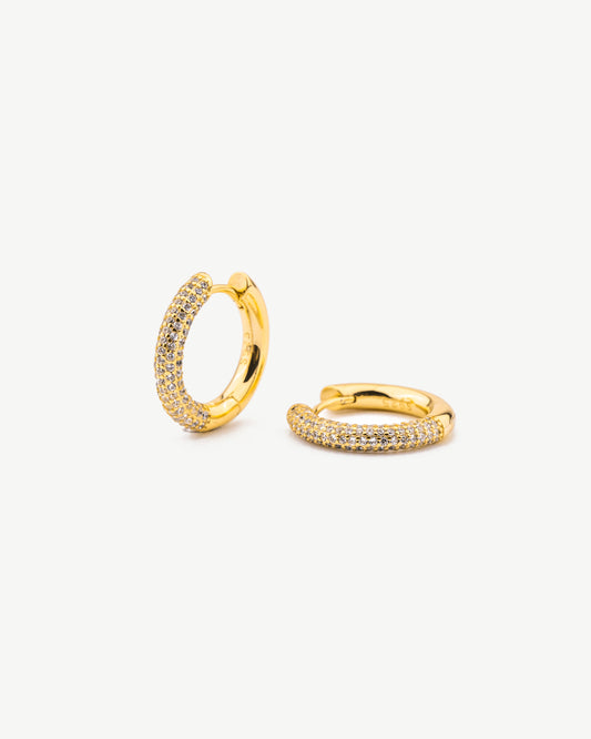 Pave Hoop Earrings