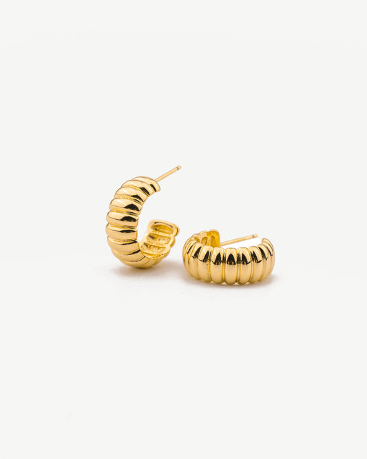 Ribbed Hoop Earrings