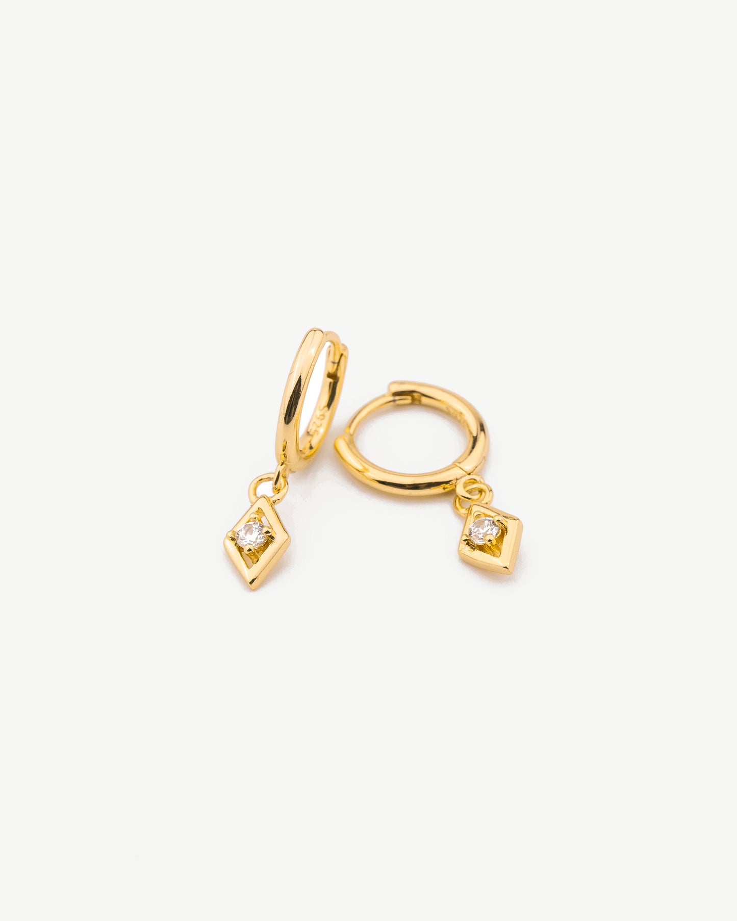 Diamond Charm Earrings