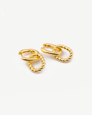 Twisted Dangle Link Earrings