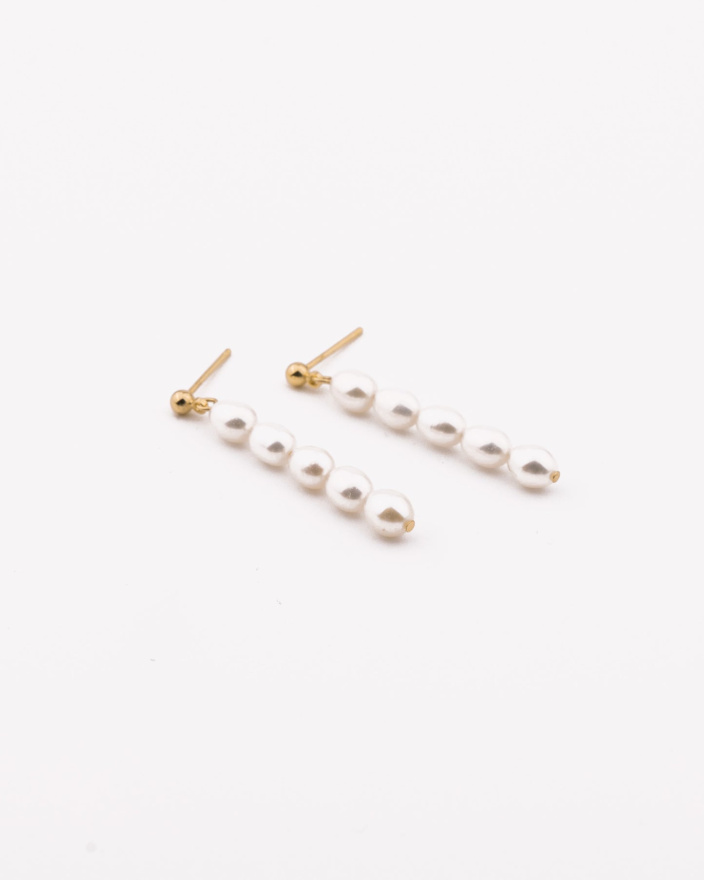 Long Pearl Dangle Earrings