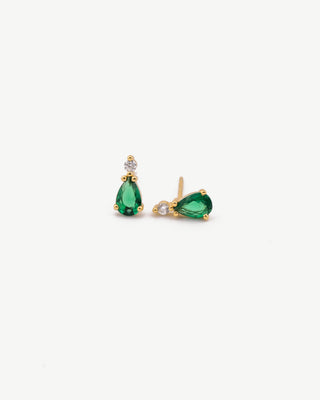 Emerald Drop Studs