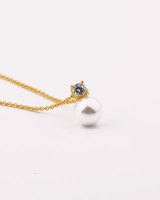 Pearl Diamond Pendant Necklace