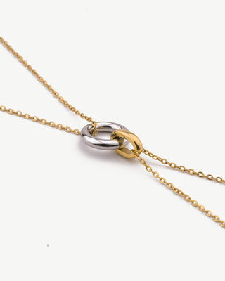 Interlocking Mixed Metal Necklace
