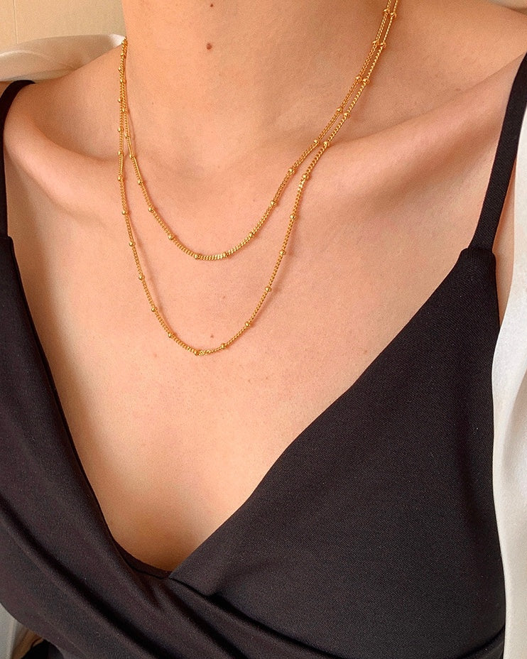 Layered Satellite Chain Necklace