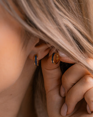 Purple Opal Inlay Earrings