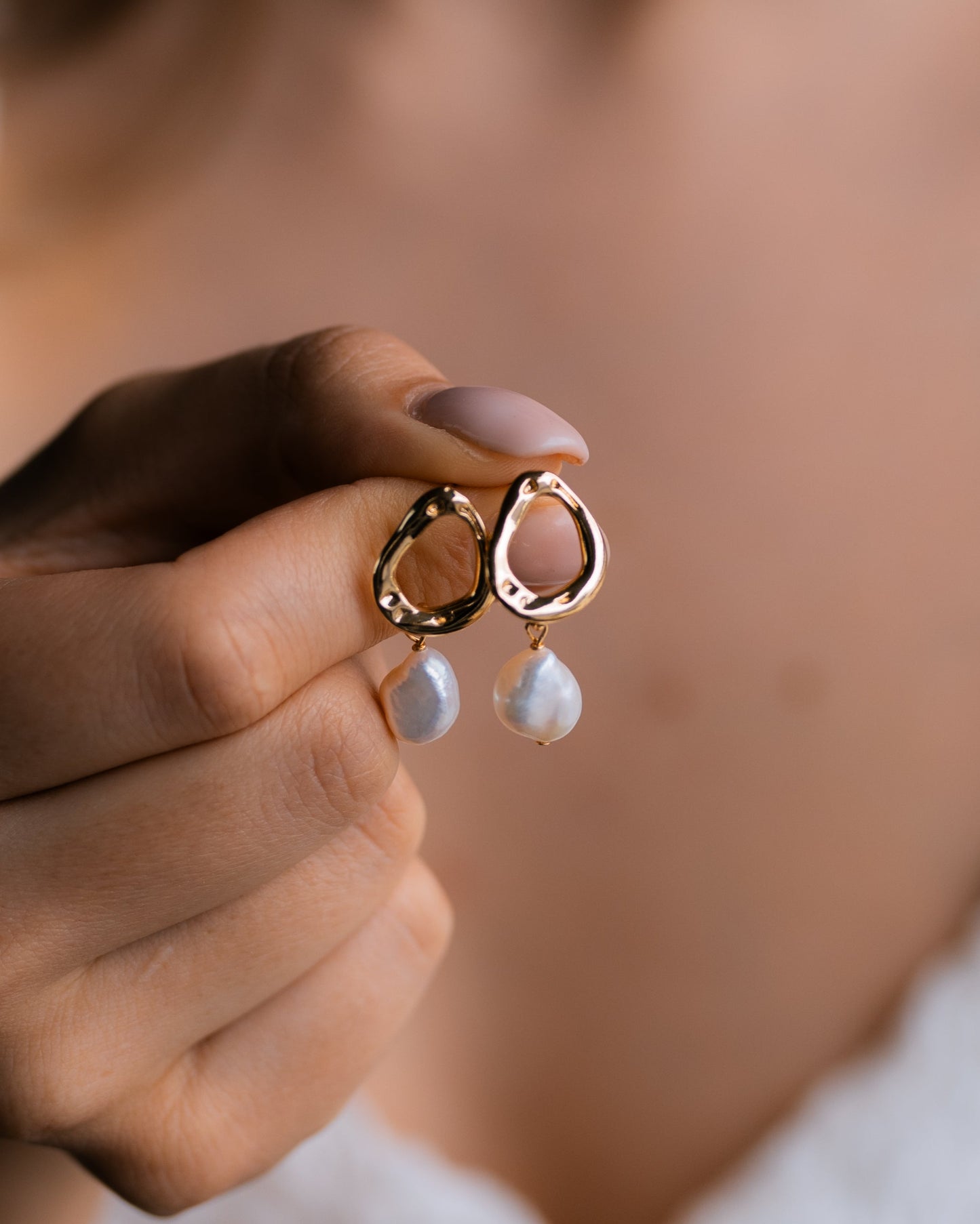 Sculptural Pearl Earrings