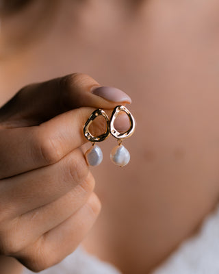 Sculptural Pearl Earrings