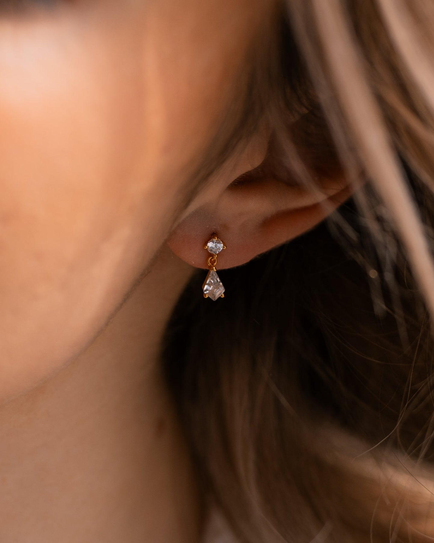 Kite Diamond Drop Earrings