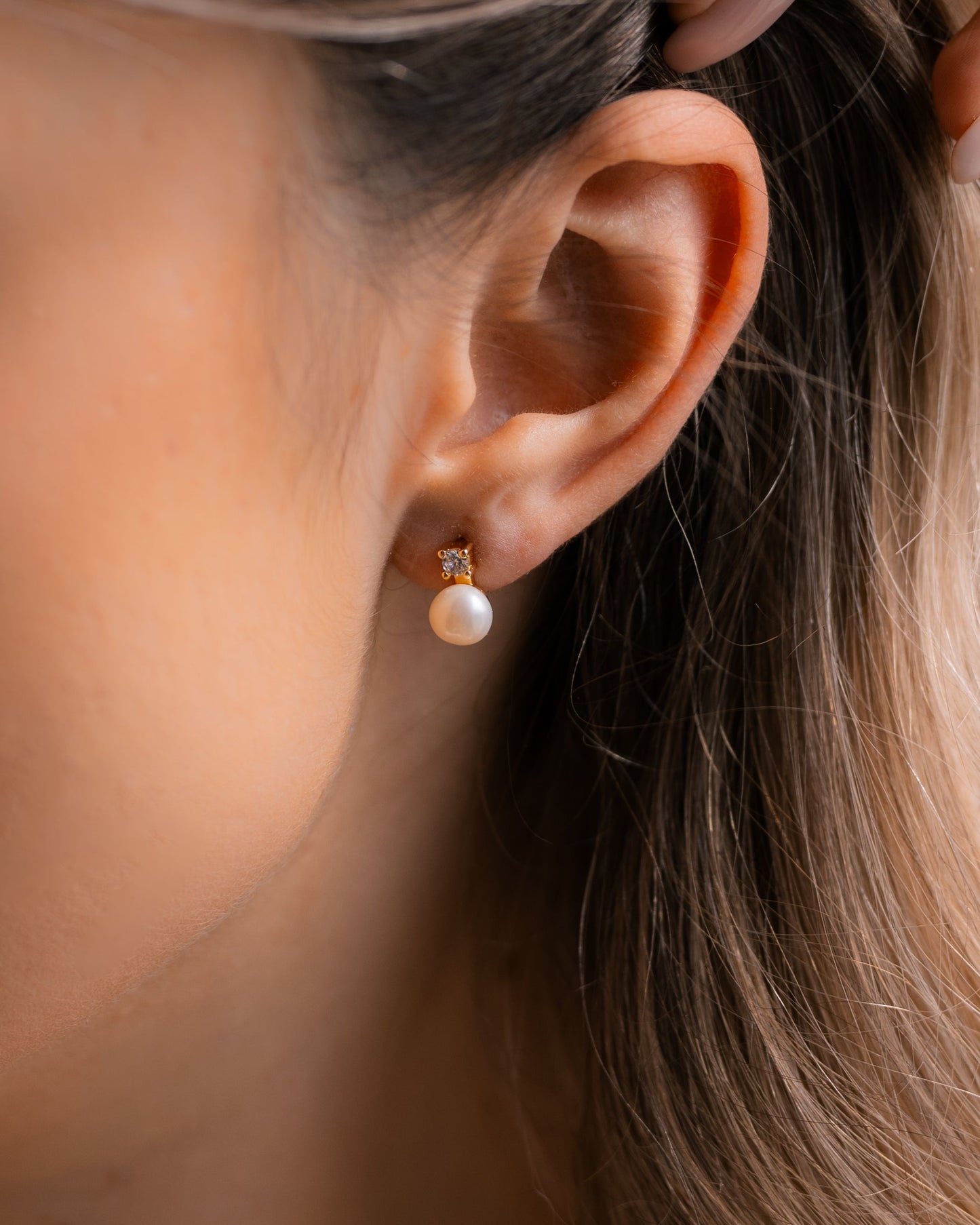 Pearl & Diamond Studs
