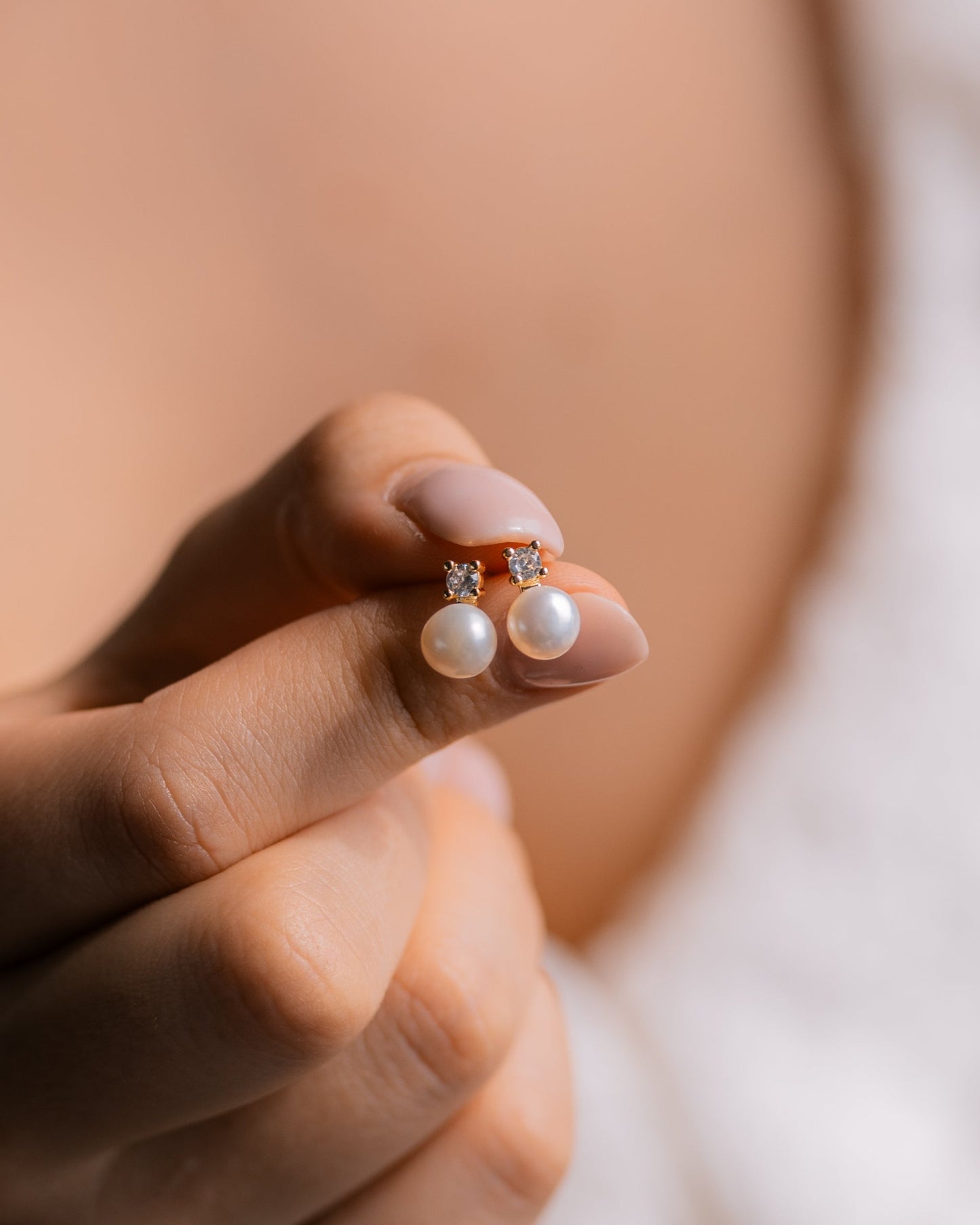 Pearl & Diamond Studs