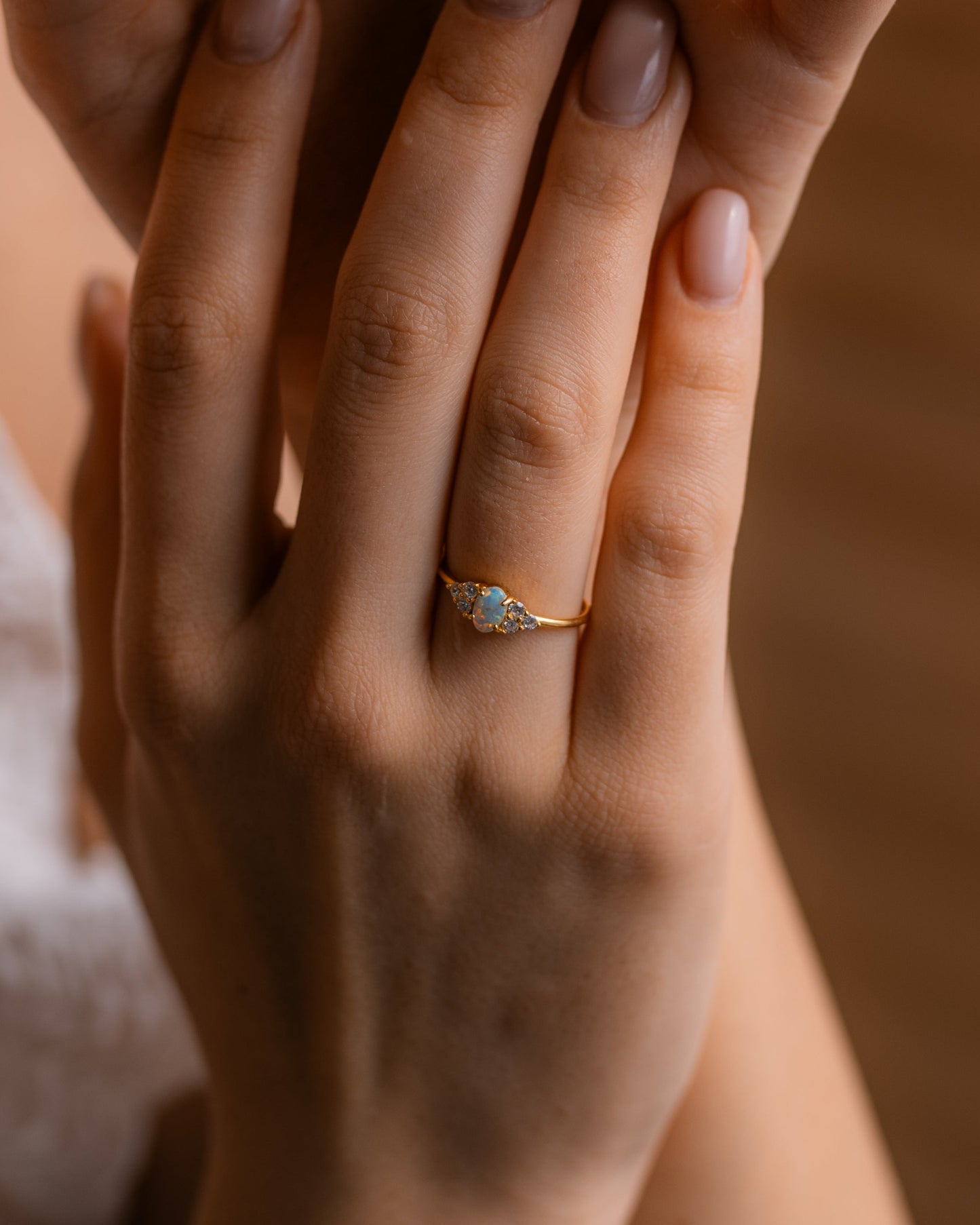 Opal Diamond Ring