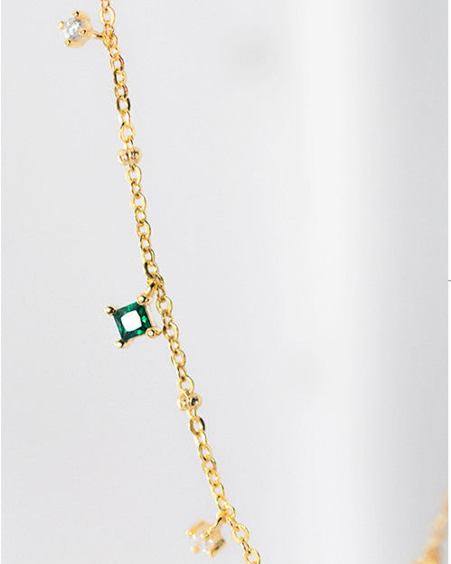 Emerald Droplet Necklace