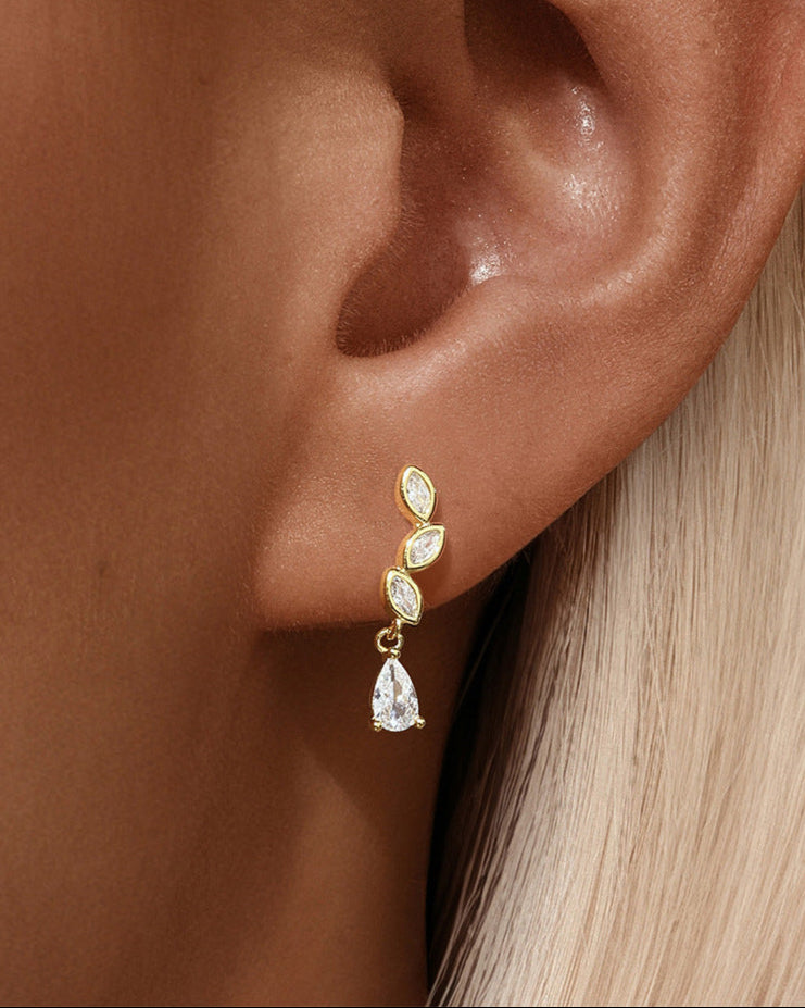 Cluster Marquise Diamond Earrings