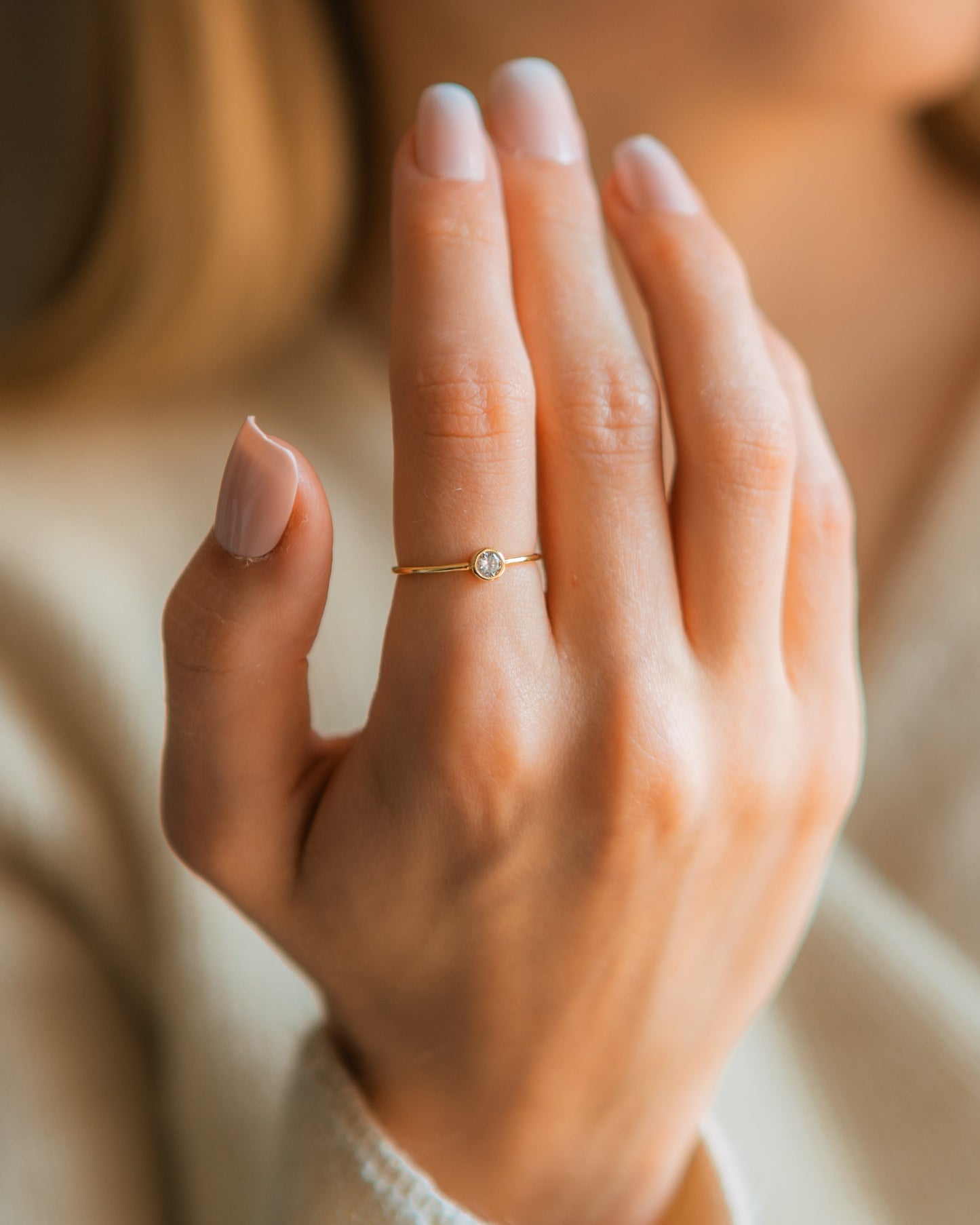 Bezel Diamond Ring
