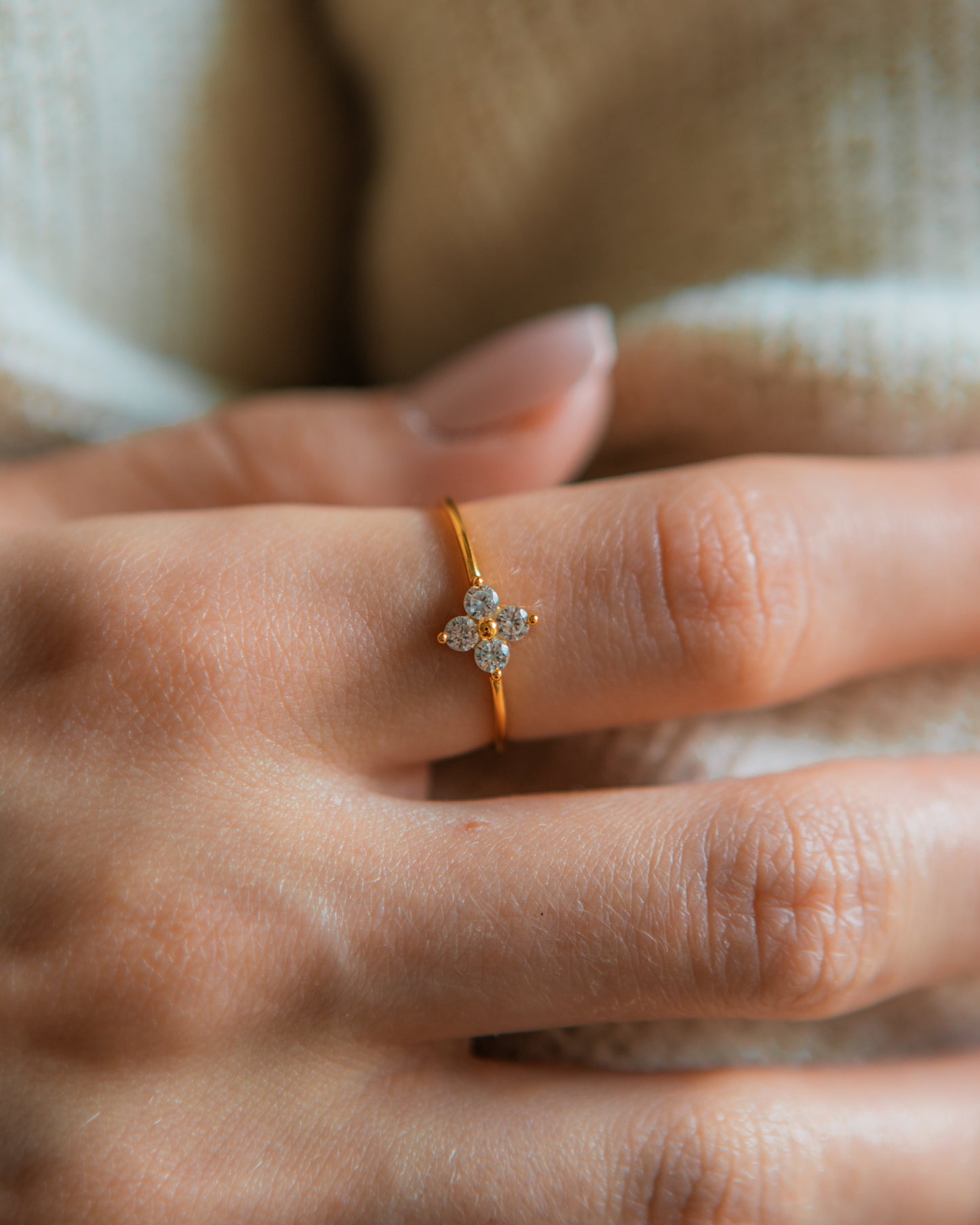 Diamond Clover Ring