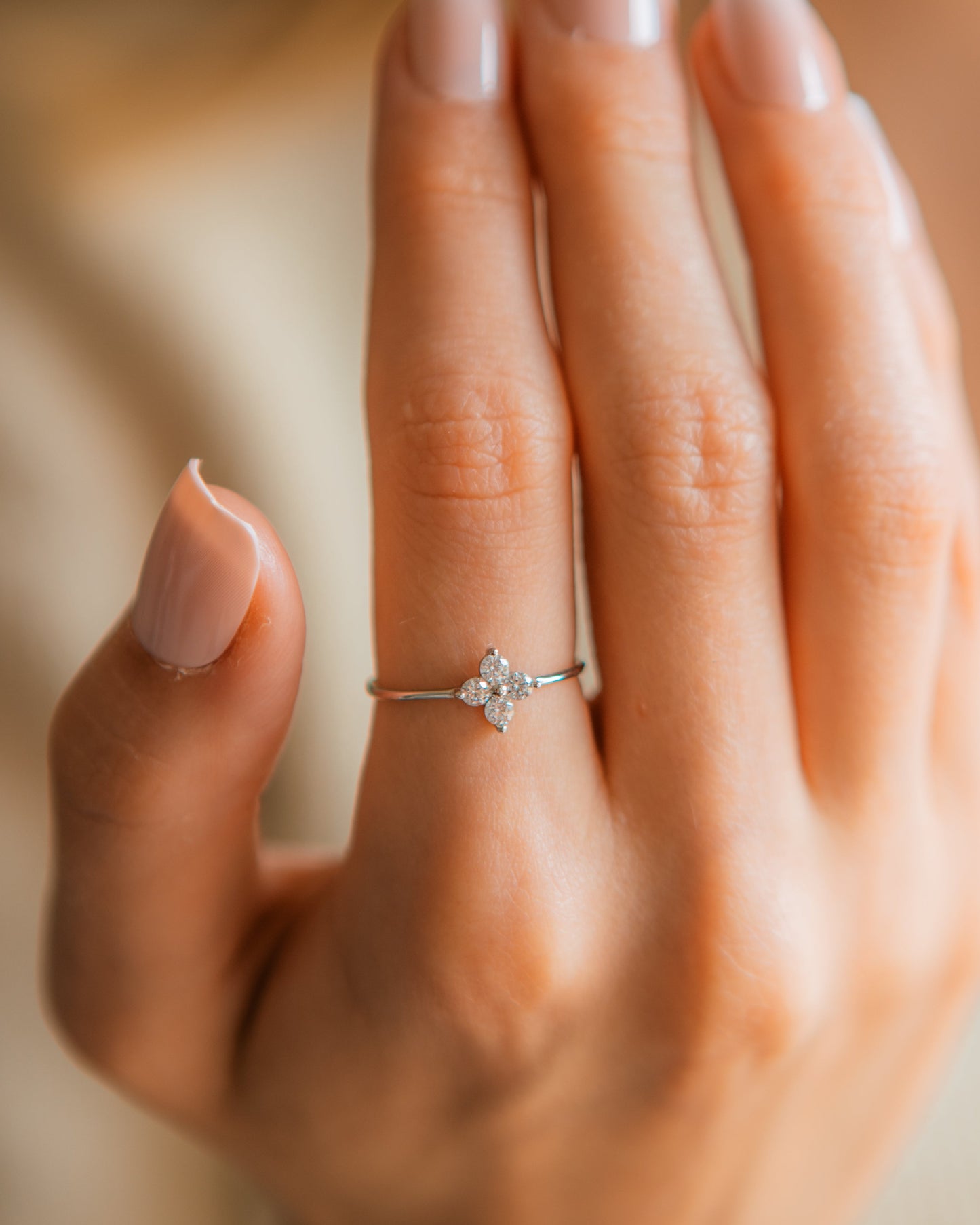 Diamond Clover Ring