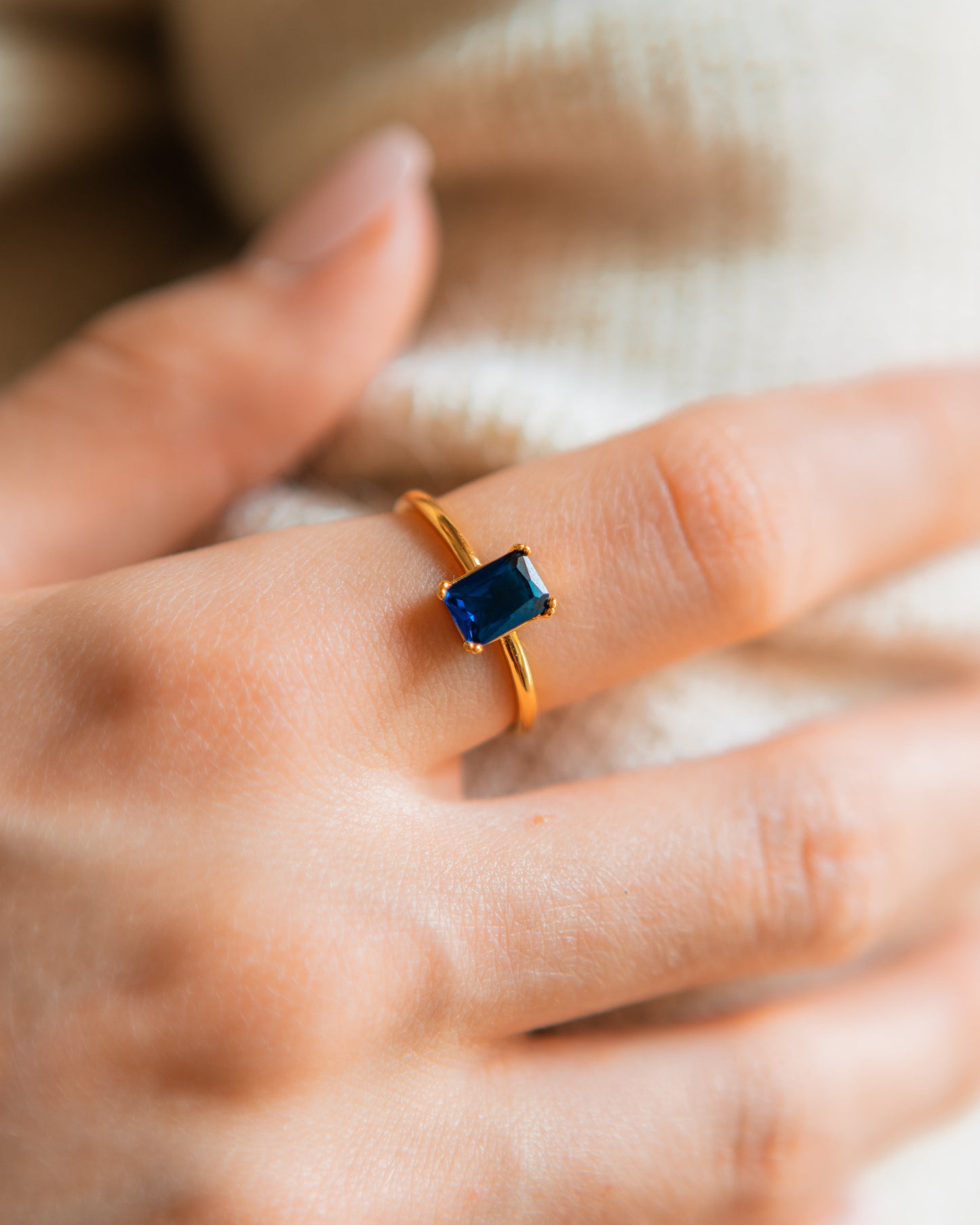Baguette Sapphire Ring