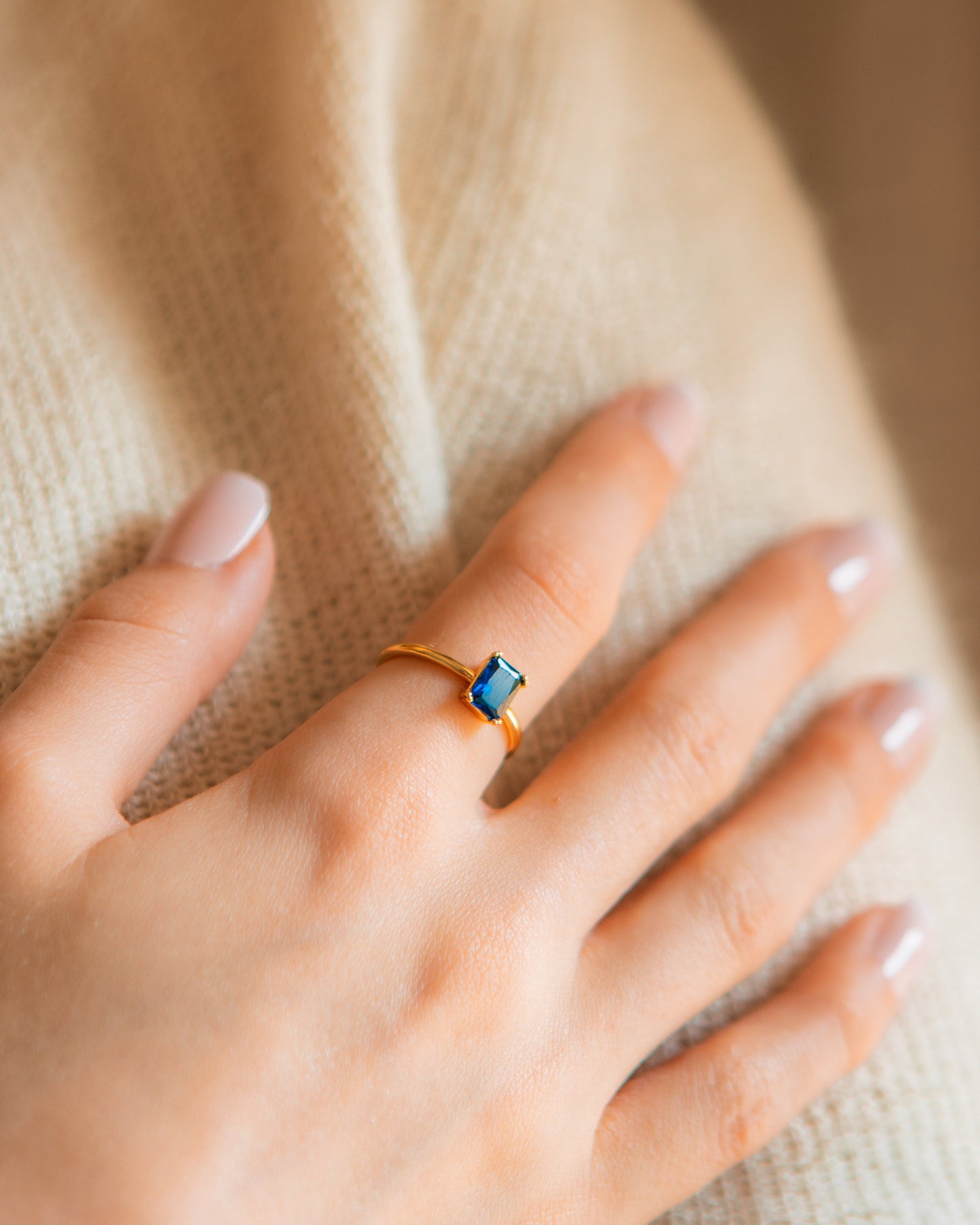 Baguette Sapphire Ring
