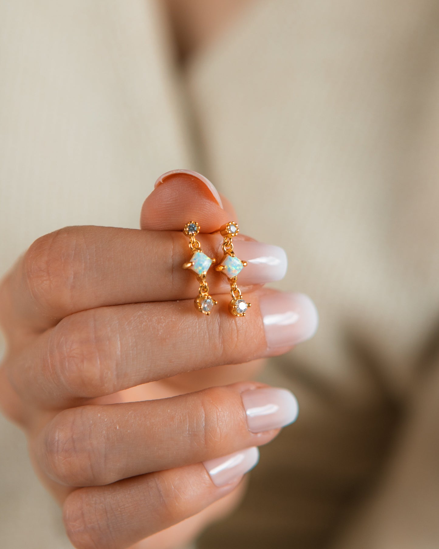 Opal Dangle Earrings