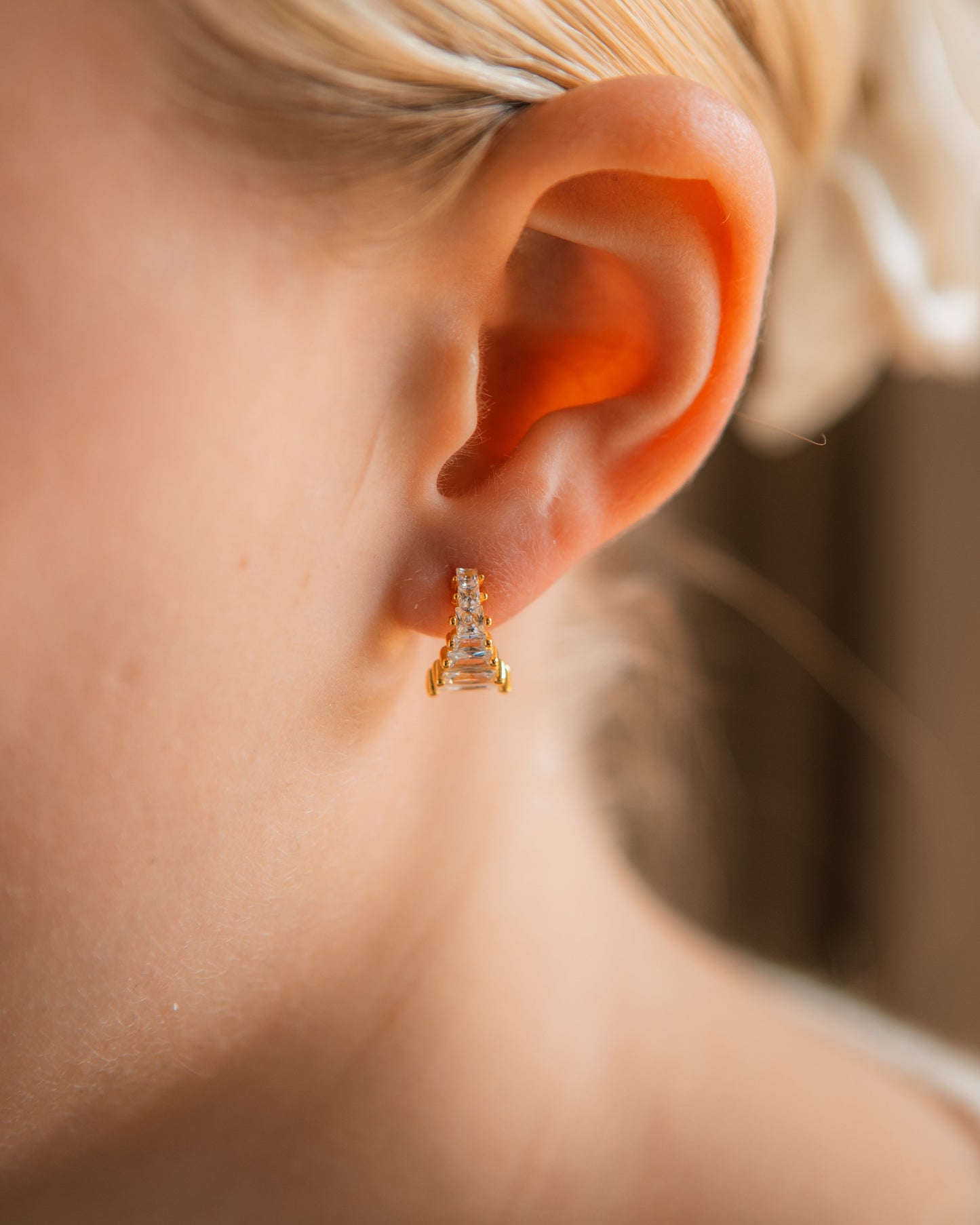 Diamond Chandelier Hoop Earrings