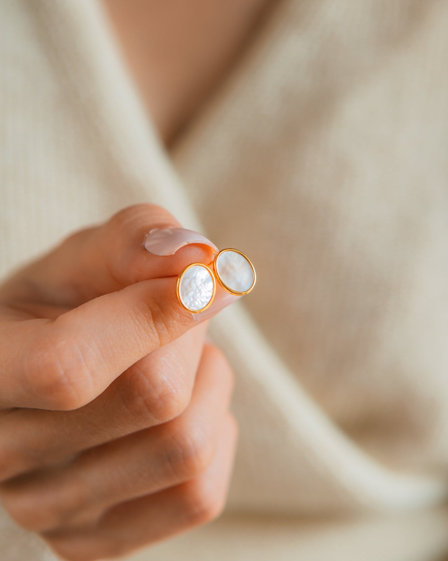 Mother of Pearl Stud Earrings