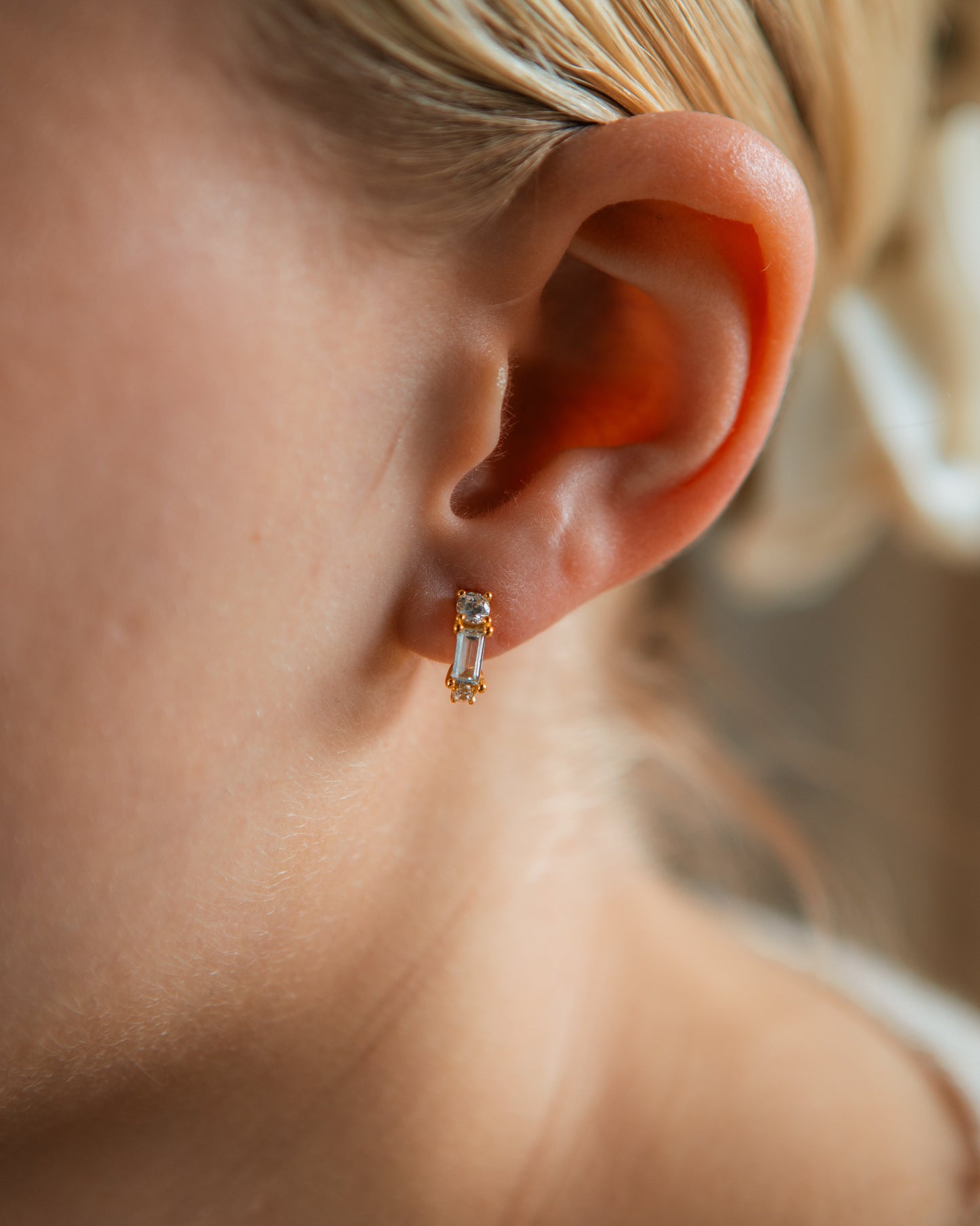 Multi Diamond Hoop Earrings