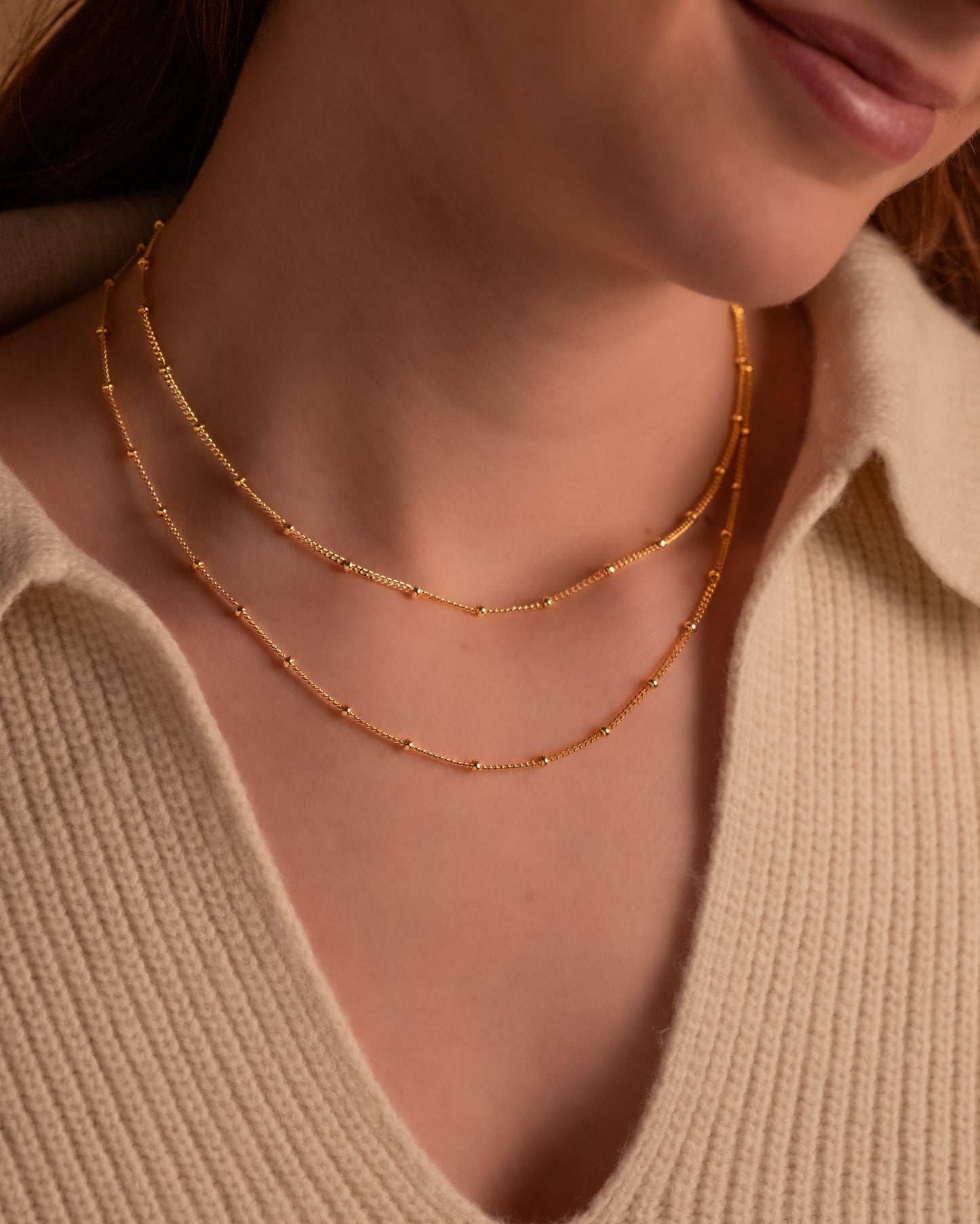 Layered Satellite Chain Necklace
