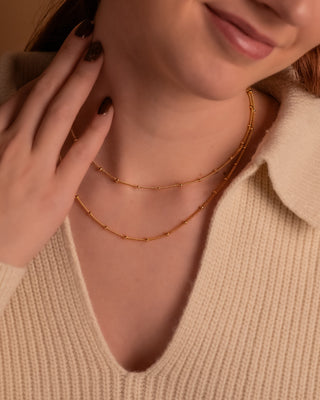 Layered Satellite Chain Necklace