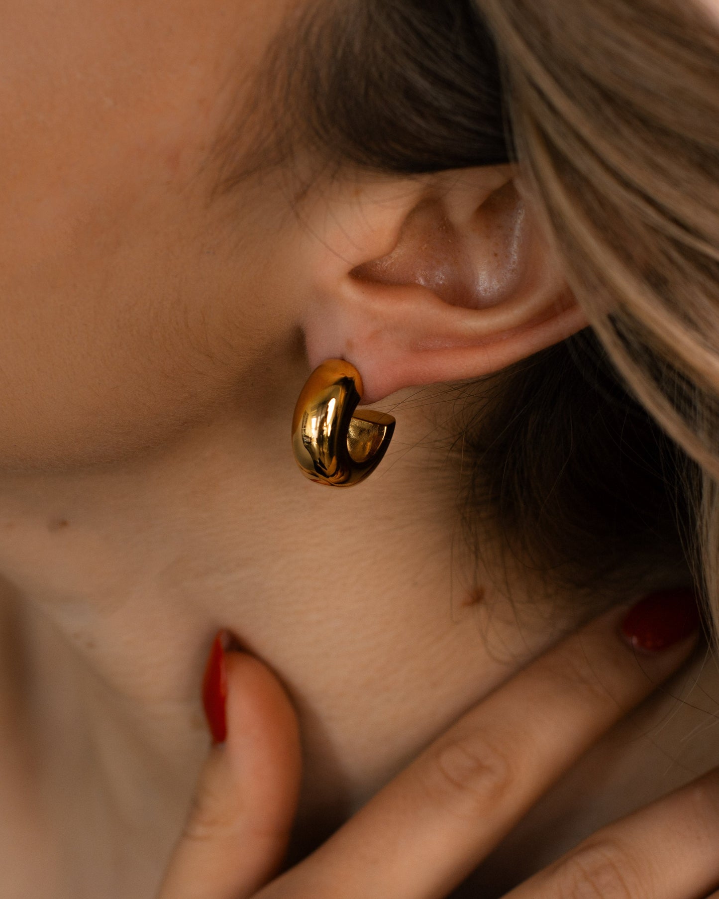 Chunky C Hoop Earrings