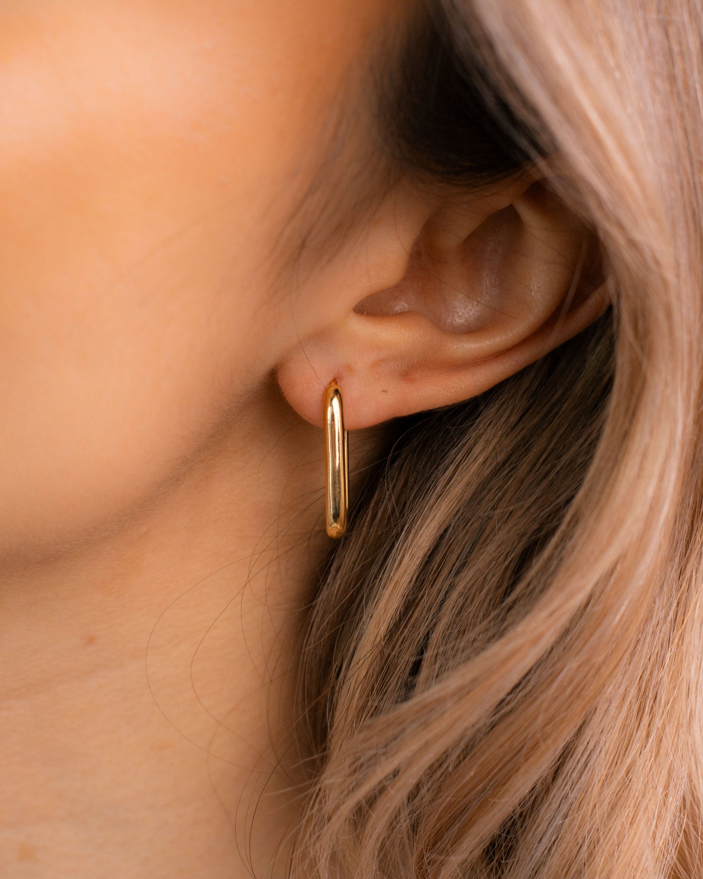 Ovate Hoop Earrings