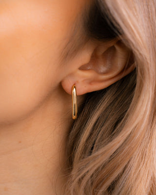 Ovate Hoop Earrings
