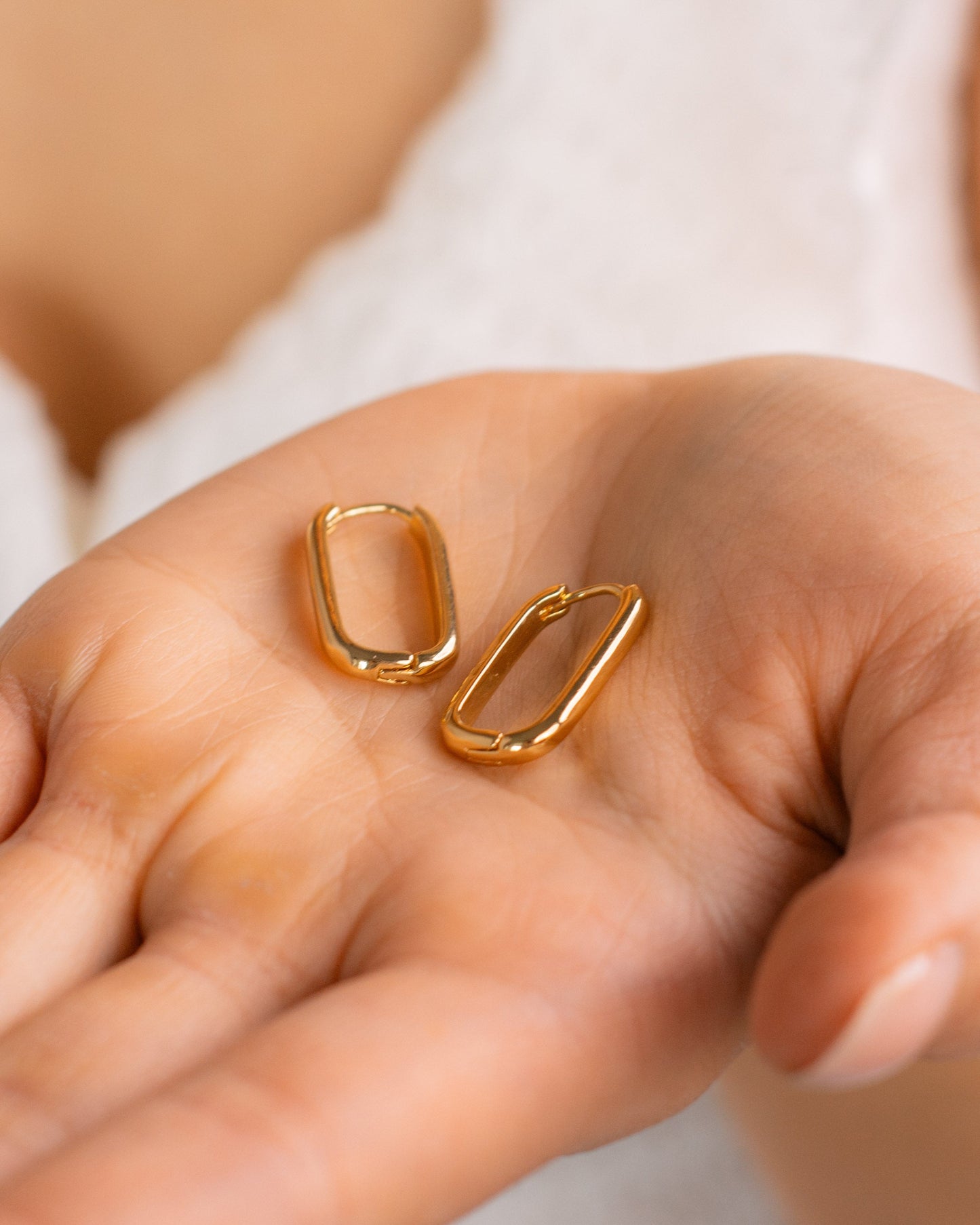 Ovate Hoop Earrings