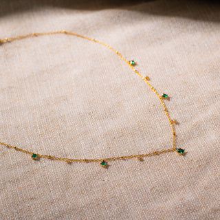 Emerald Droplet Necklace