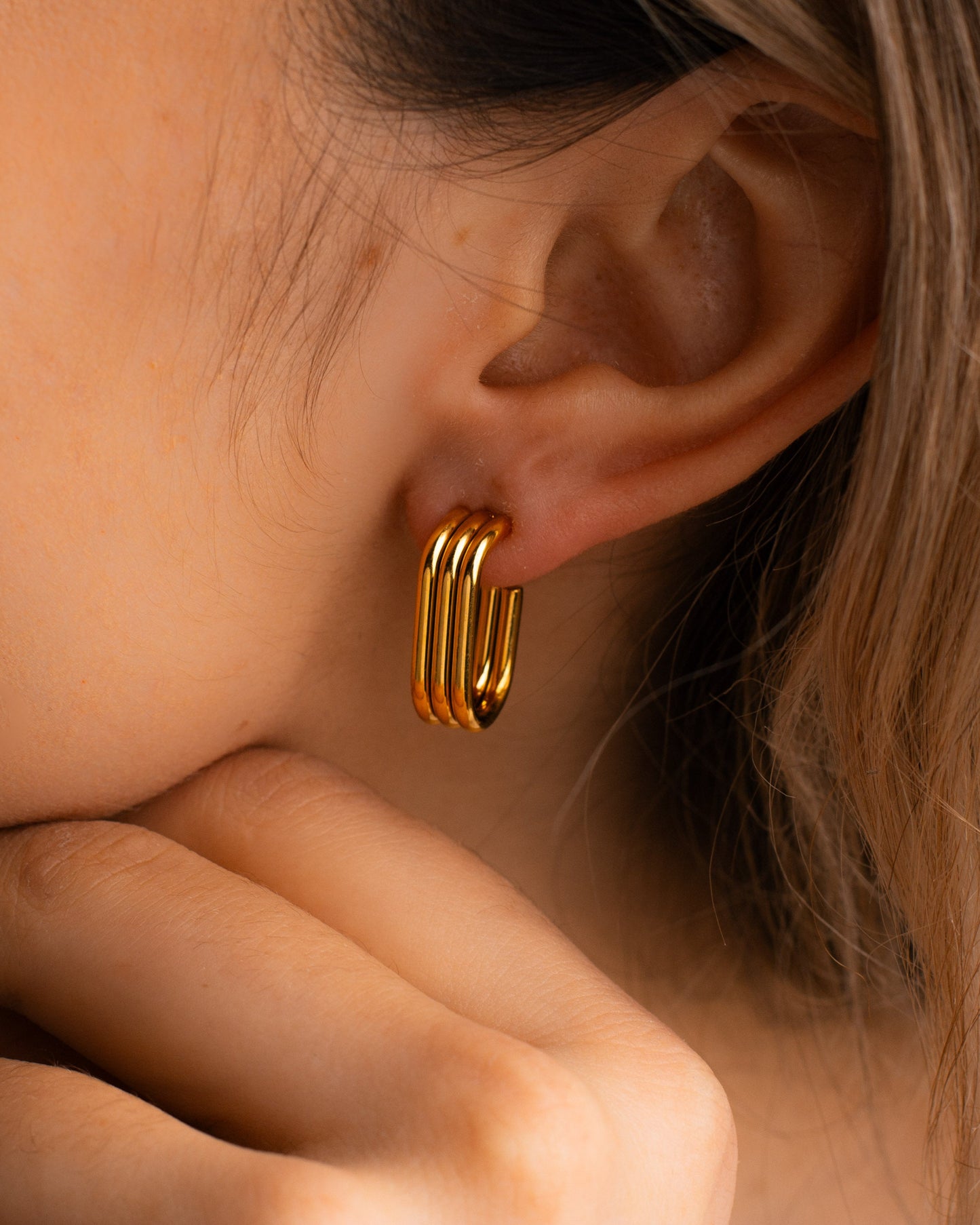 Triple Stacked Hoops