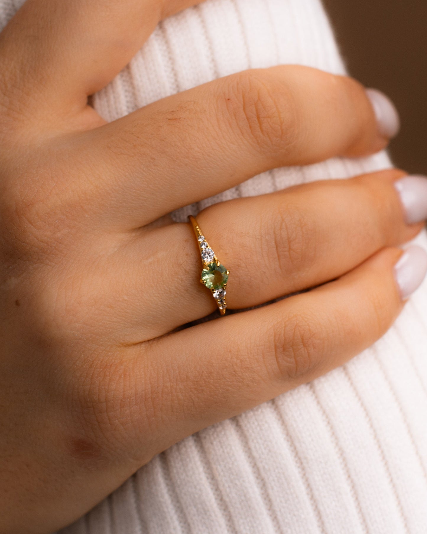 Peridot Statement Ring