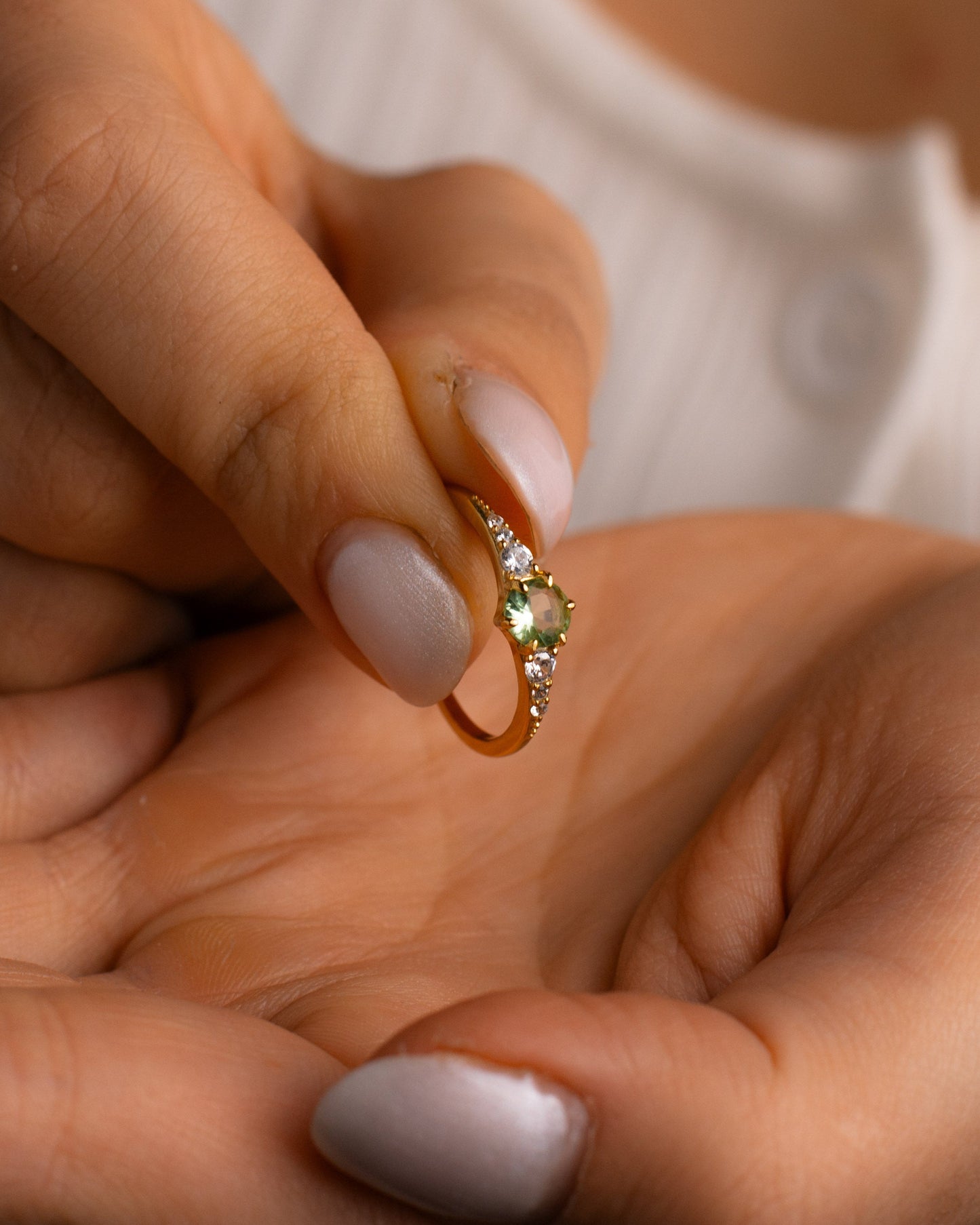 Peridot Statement Ring