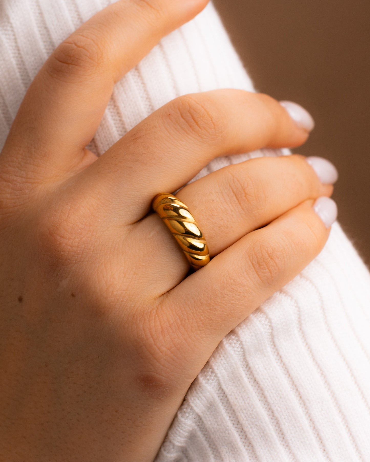 Croissant Dome Ring